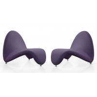 Manhattan Comfort 2-AC009-PL MoMa Purple Wool Blend Accent Chair (Set of 2)
